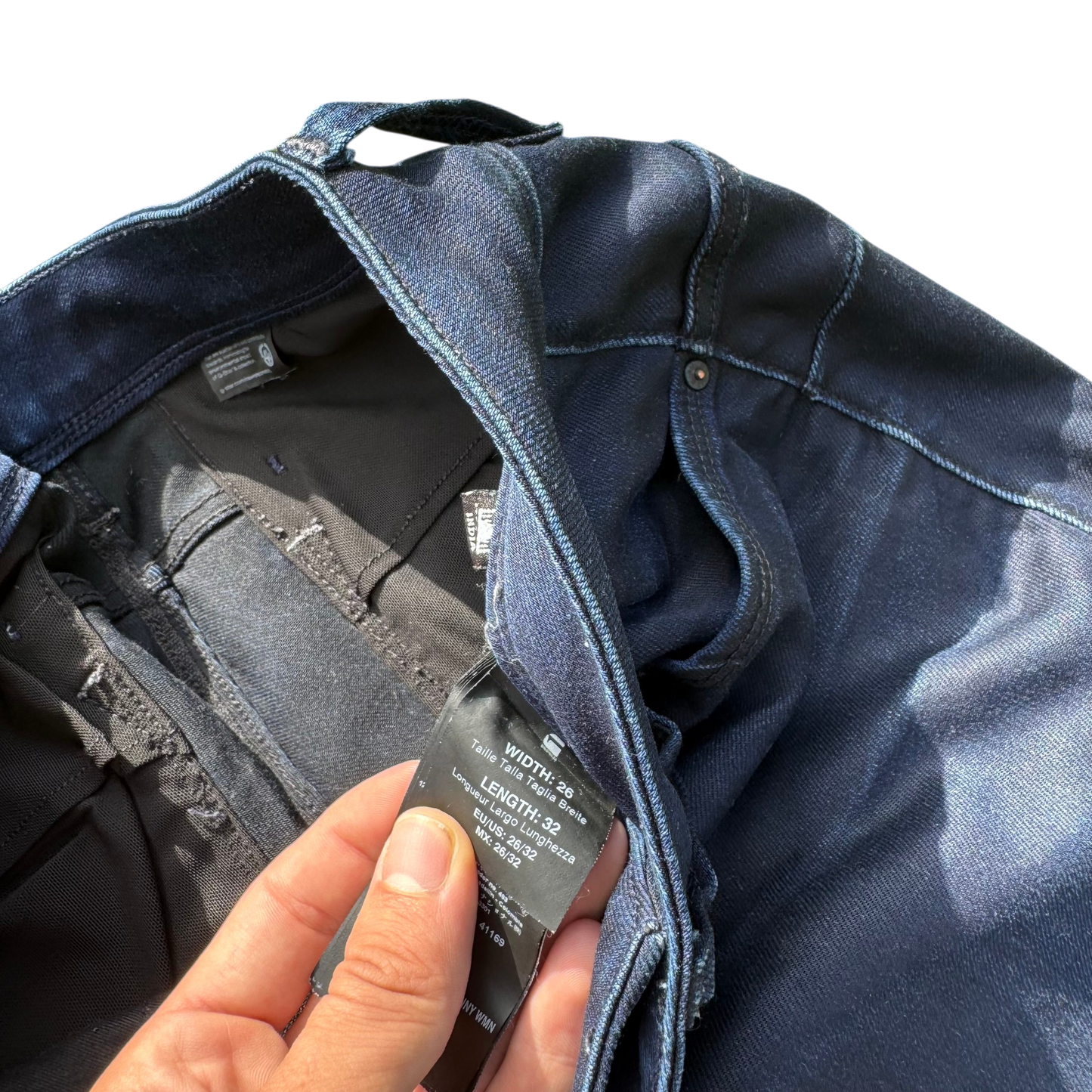 G-Star RAW Straight Jeans Dunkelblau, Gr. W26/L32 – Etikett