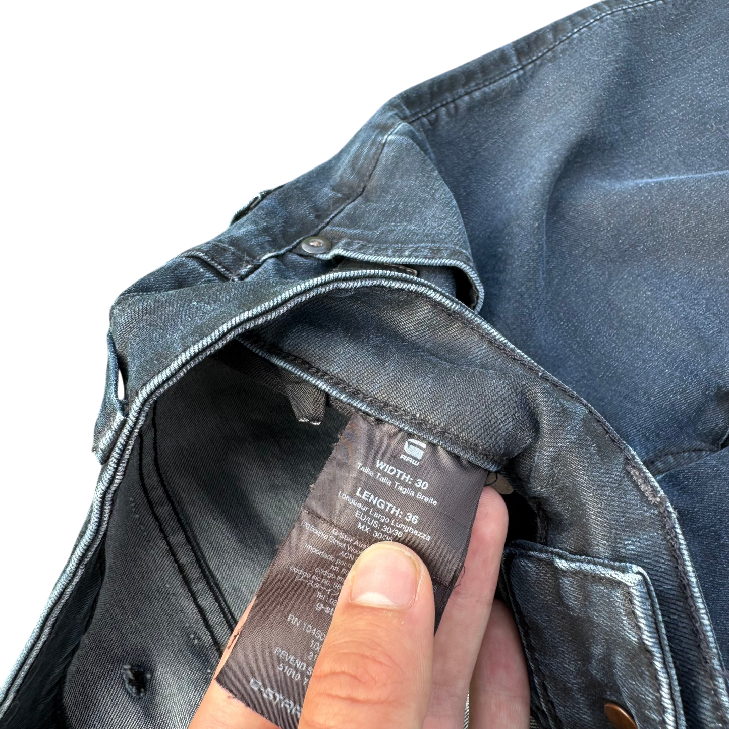 G-Star RAW Straight Jeans Grau, Gr. W30/L36 – Etikett