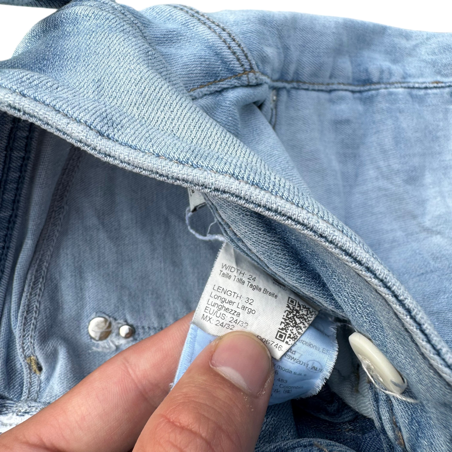 G-Star RAW Skinny Jeans Hellblau, Gr. W29/L32 – Etikett