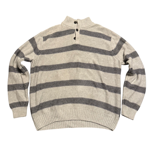 Chaps Streifen-Troyer Beige/Grau, Gr. XL – Vorderansicht