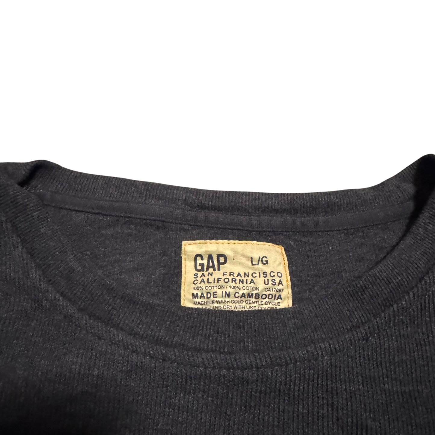 Gap Feinstrick-Longsleeve Anthrazit, Gr. L – Etikett