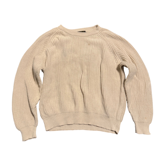 Eddie Bauer Grobstrick-Pullover Creme, Gr. L – Vorderansicht