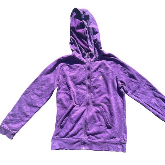 Adidas Full-Zip Fleece-Hoodie Lila, Gr. M – Produktansicht