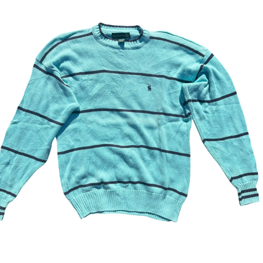 Knights of Round Table Streifen-Pullover Mint/Navy, Gr. L – Produktansicht