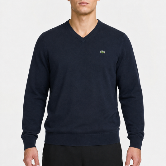 Lacoste V-Neck Pullover Navy, Gr. M – Produktfoto 1