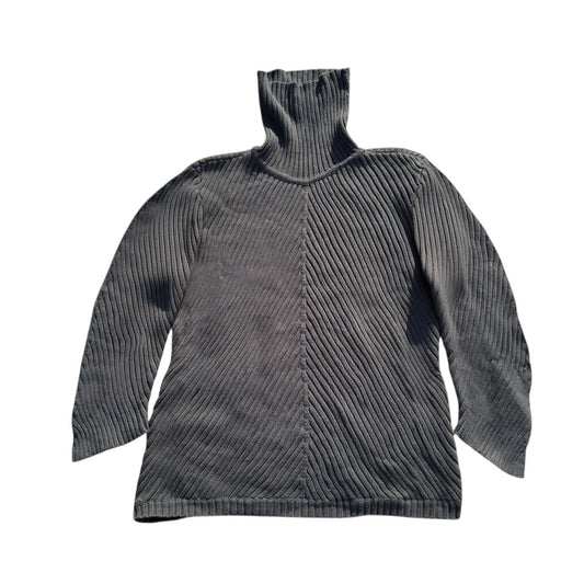 Puritan Rippenstrick-Mockneck Schwarz, Gr. XL, Hauptbild Vorderseite