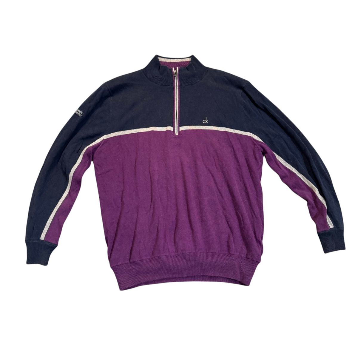 Calvin Klein Strickpullover violett und navy, Vorderseite