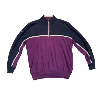 Calvin Klein Strickpullover violett und navy, Vorderseite