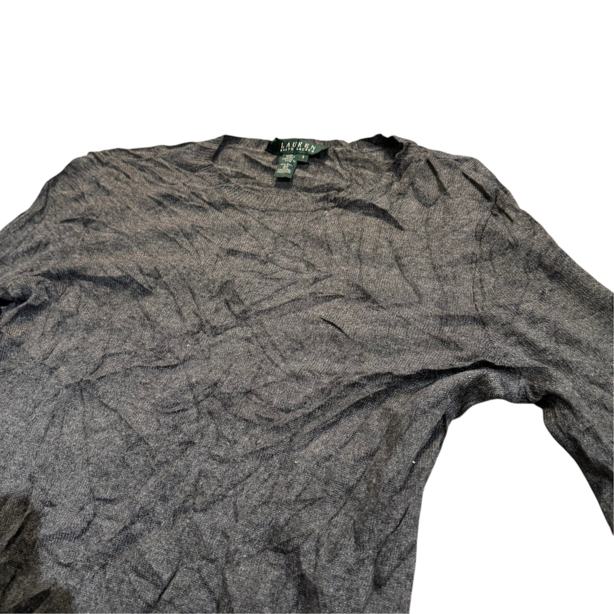 Lauren Ralph Lauren Feinstrickpullover aus Seide und Kaschmir — Anthrazit · S – Detailansicht