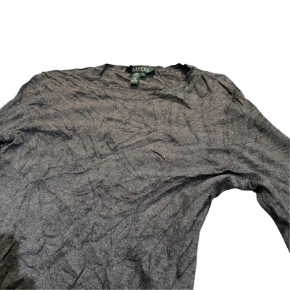 Lauren Ralph Lauren Feinstrickpullover aus Seide und Kaschmir — Anthrazit · S – Detailansicht