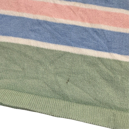 Lauren Ralph Lauren Petite gestreiftes Stricktop — Grün/Mehrfarbig · M (Petite) – Detailansicht