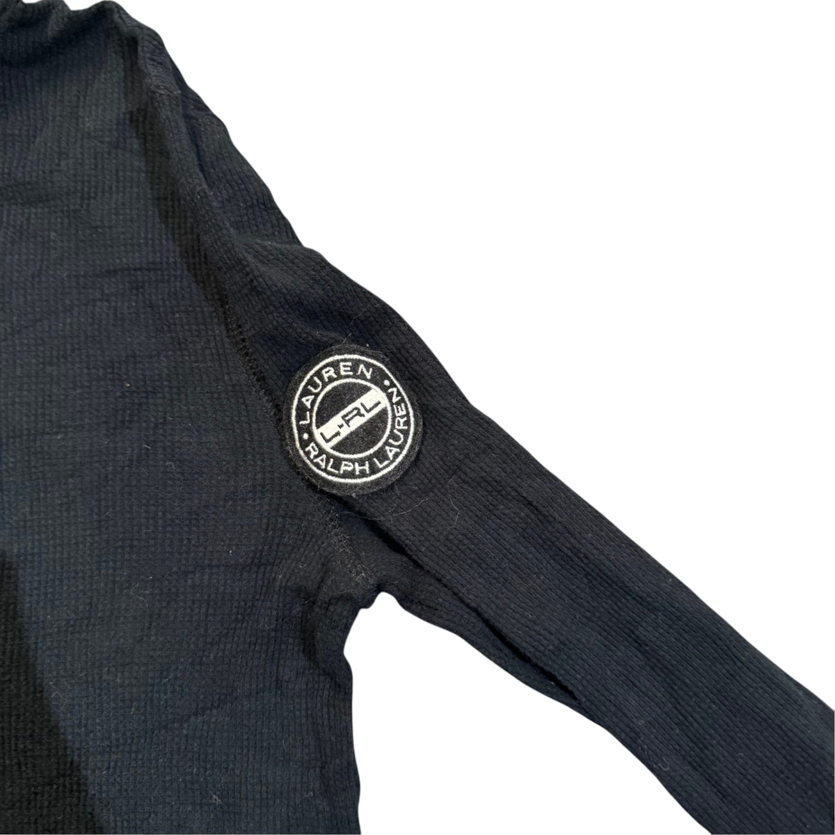 Lauren Active Kontrastkragen-Pullover mit Reißverschluss — Navy/Creme · S – Detailansicht