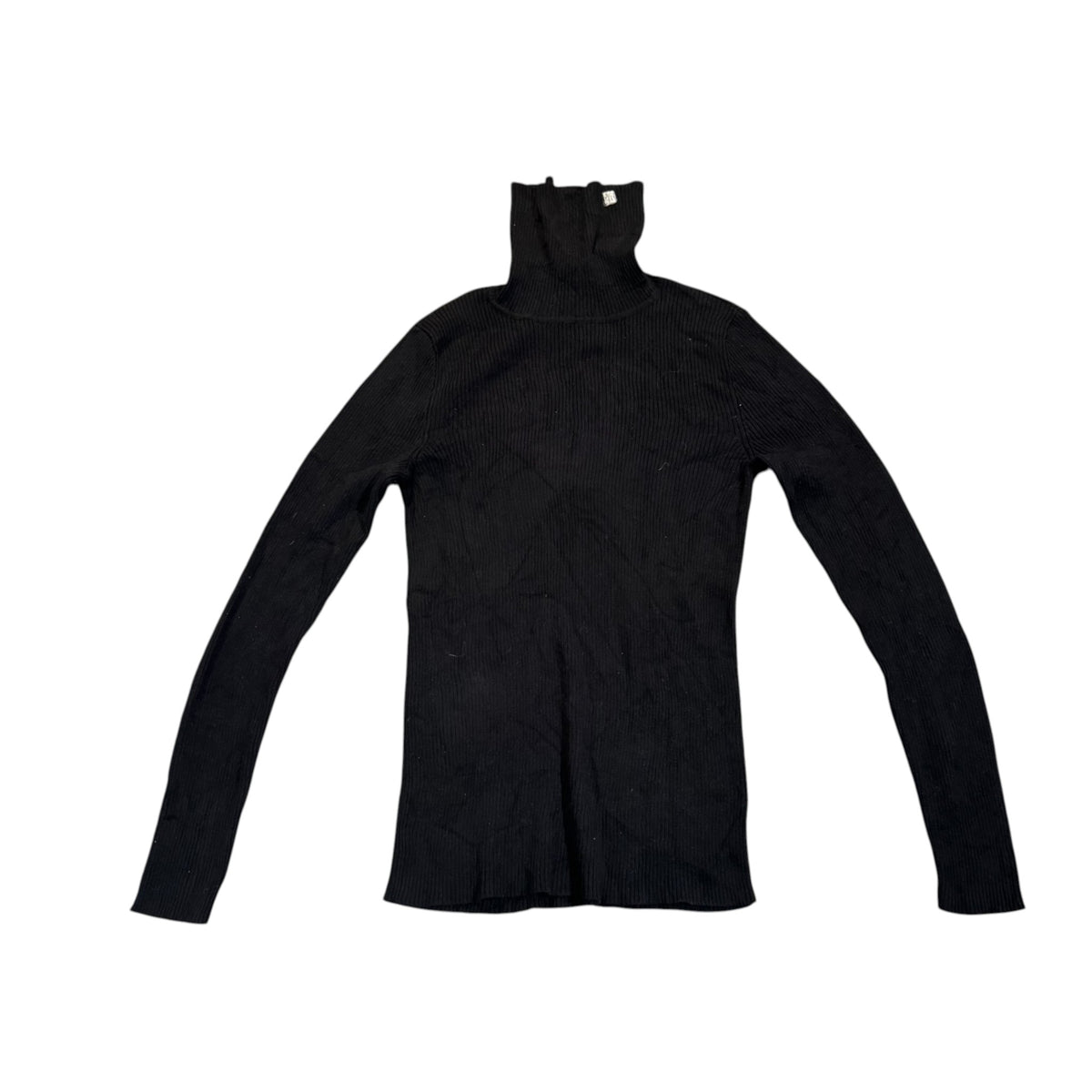 Lauren Ralph Lauren Rippstrickpullover mit Rollkragen — Schwarz · M – Vorderansicht