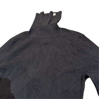 Lauren Ralph Lauren Rippstrickpullover mit Rollkragen — Schwarz · M – Detailansicht