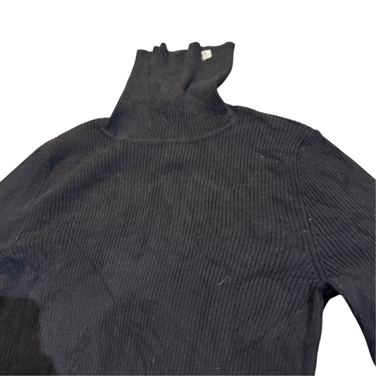 Lauren Ralph Lauren Rippstrickpullover mit Rollkragen — Schwarz · M – Detailansicht