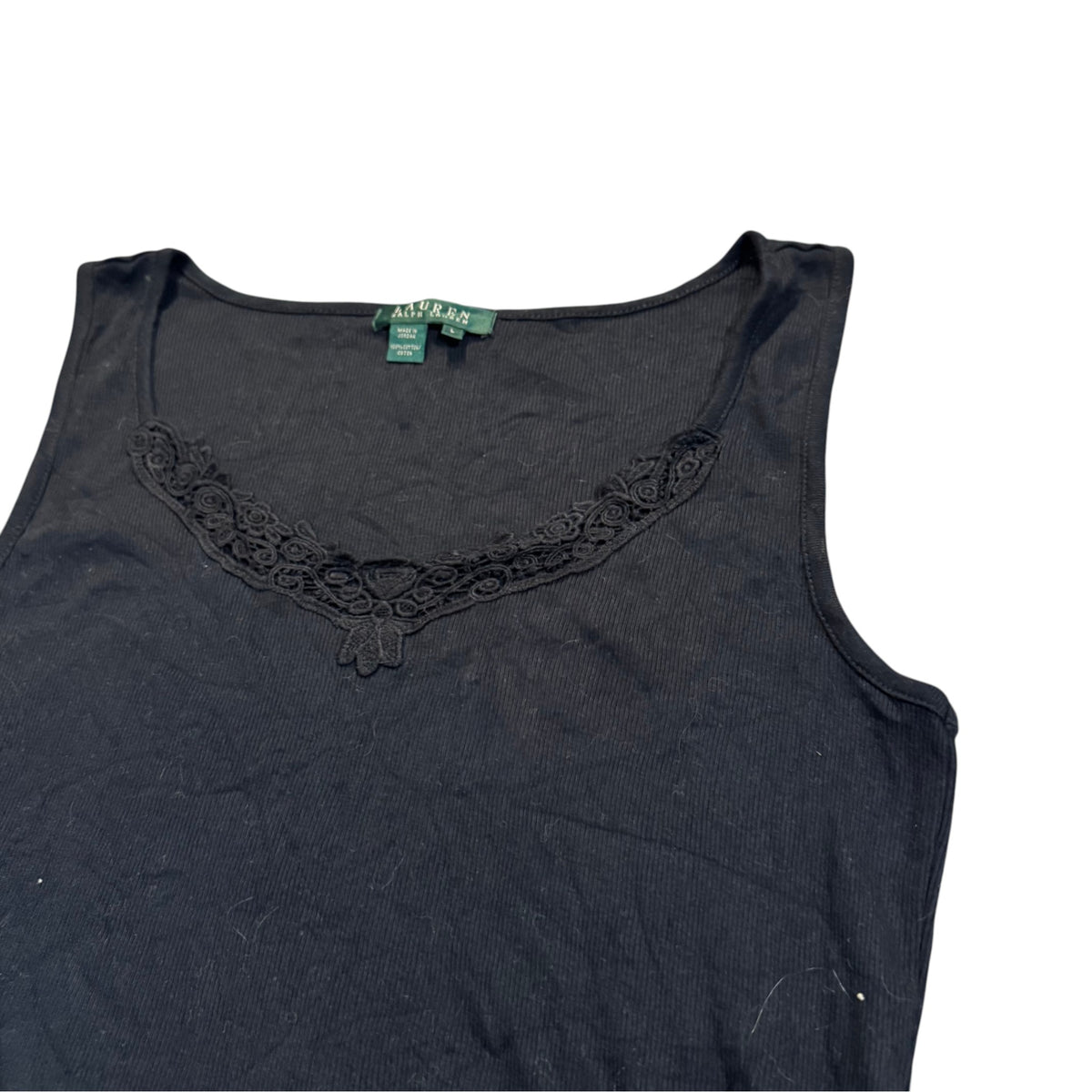 Lauren Ralph Lauren ärmelloses Stricktop — Schwarz · L – Detailansicht