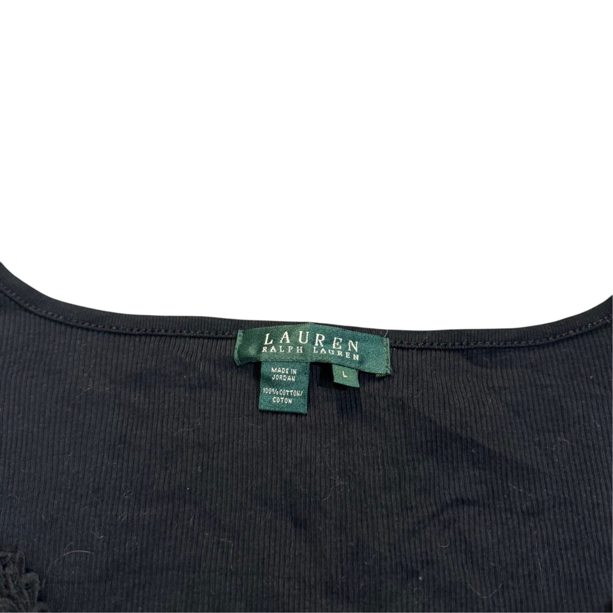 Lauren Ralph Lauren ärmelloses Stricktop — Schwarz · L – Etikett/Detail