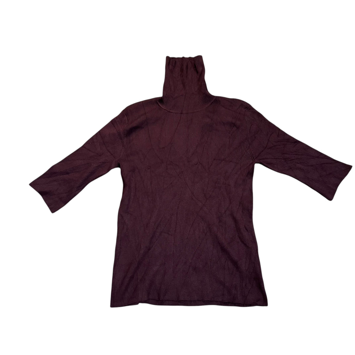 Lauren Ralph Lauren Seidenmix-Rollkragenpullover — Bordeaux · M – Vorderansicht