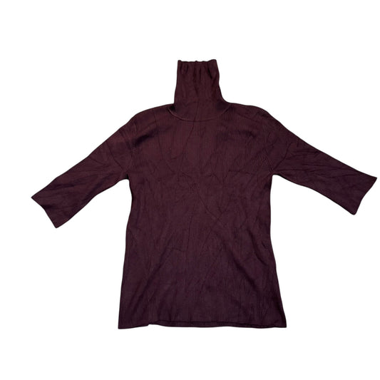 Lauren Ralph Lauren Seidenmix-Rollkragenpullover — Bordeaux · M – Vorderansicht