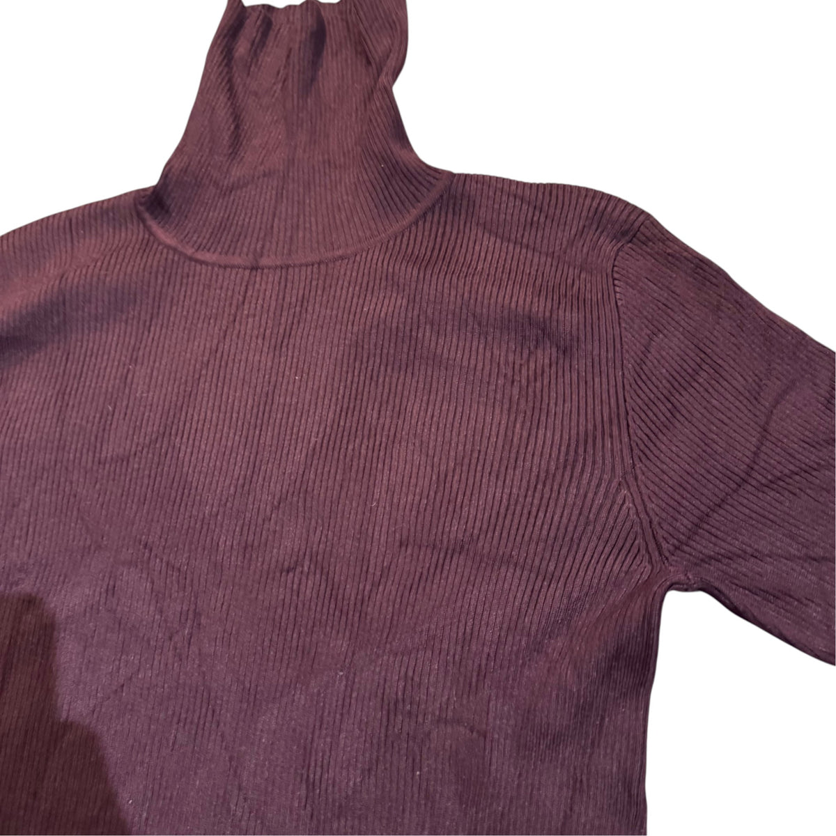 Lauren Ralph Lauren Seidenmix-Rollkragenpullover — Bordeaux · M – Detailansicht