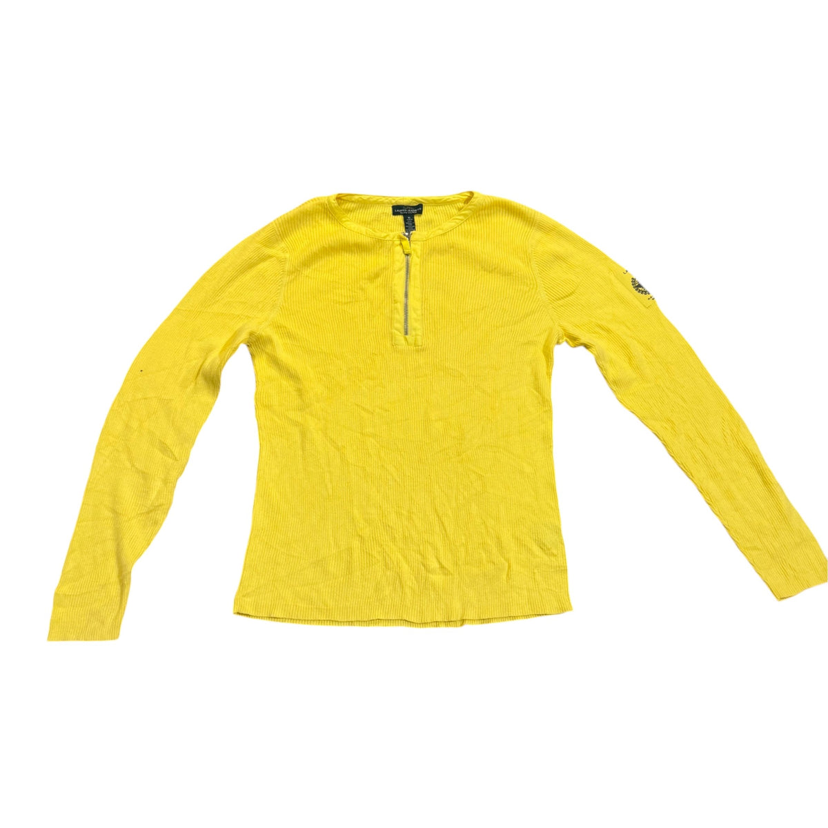 Lauren Jeans Co. Half-Zip-Pullover — Gelb · XL – Vorderansicht