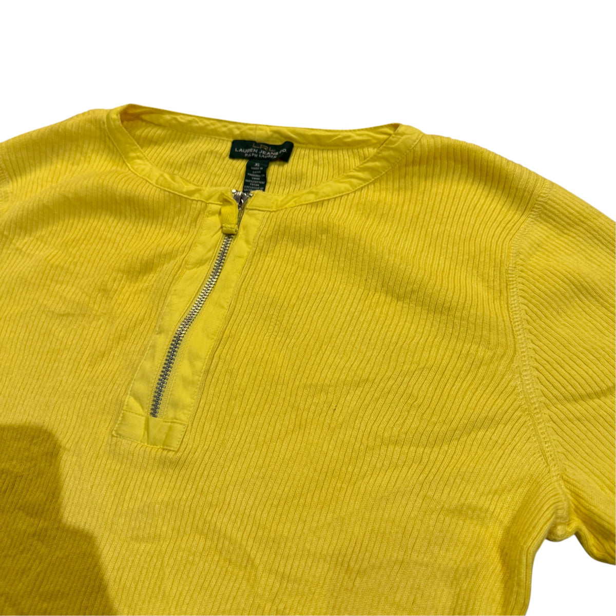 Lauren Jeans Co. Half-Zip-Pullover — Gelb · XL – Detailansicht