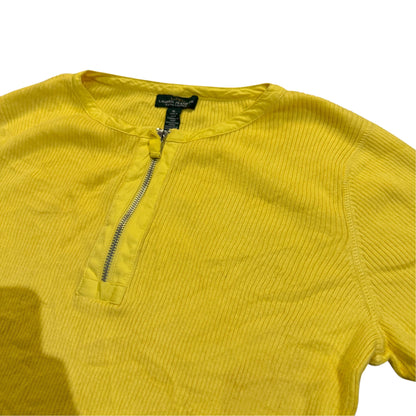 Lauren Jeans Co. Half-Zip-Pullover — Gelb · XL – Detailansicht