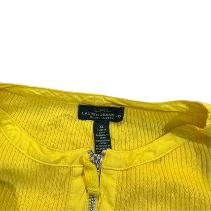 Lauren Jeans Co. Half-Zip-Pullover — Gelb · XL – Etikett/Detail