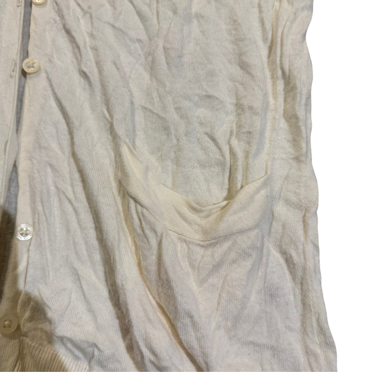 Lauren Ralph Lauren Strickjacke mit Knopfleiste — Creme · M – Detailansicht