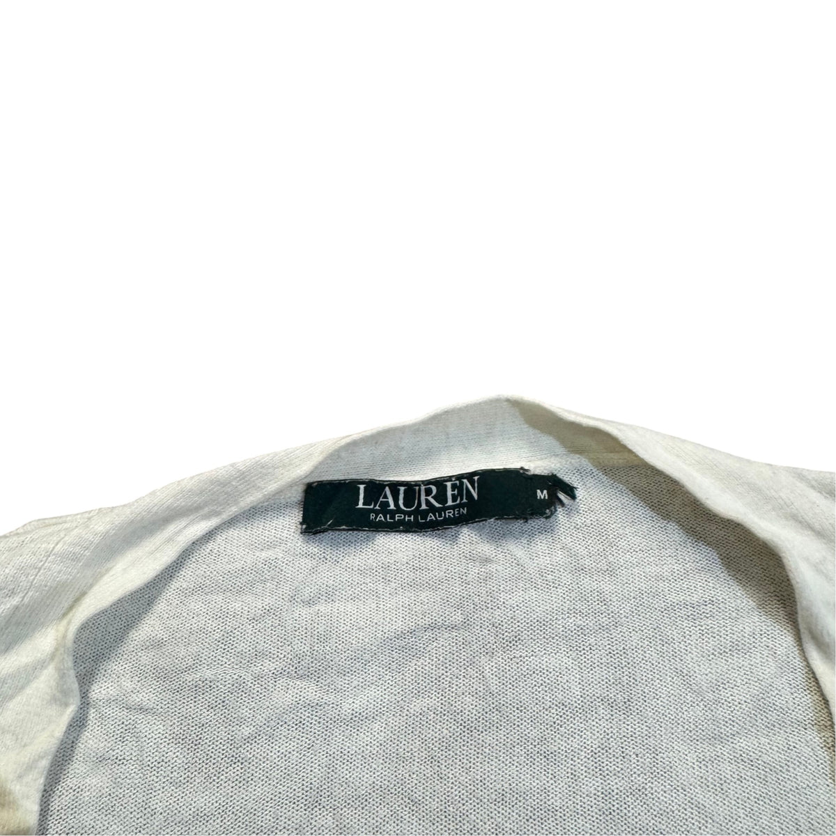 Lauren Ralph Lauren Strickjacke mit Knopfleiste — Creme · M – Etikett/Detail