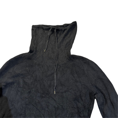 Lauren Ralph Lauren Rippstrickpullover mit kurzem Reißverschluss — Navy · S – Detailansicht