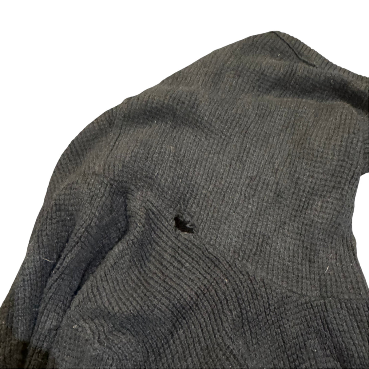 Lauren Ralph Lauren Rippstrickpullover mit kurzem Reißverschluss — Navy · S – Etikett/Detail