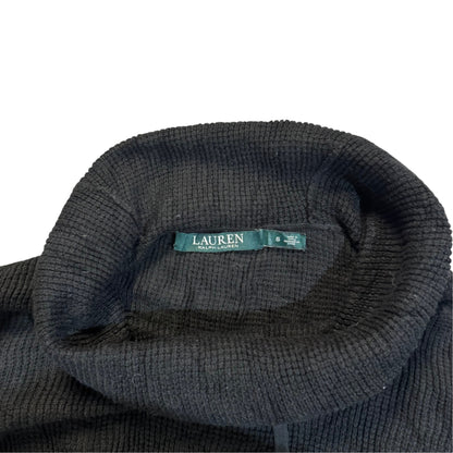 Lauren Ralph Lauren Rippstrickpullover mit kurzem Reißverschluss — Navy · S – Detailansicht