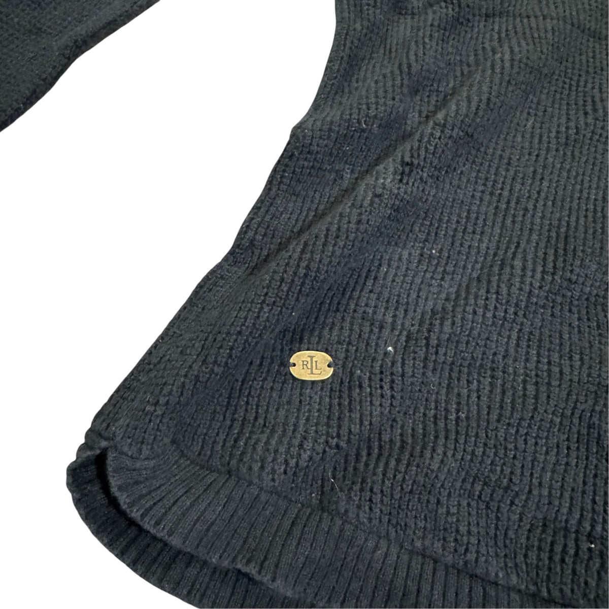 Lauren Ralph Lauren Strickpullover mit Stehkragen — Navy · L – Etikett/Detail