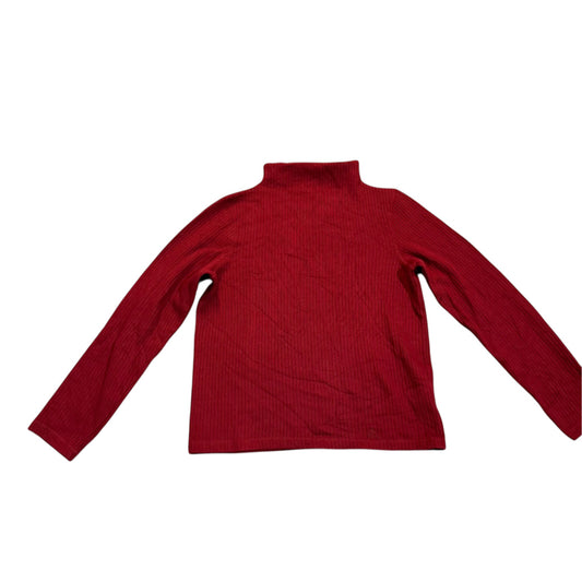 Lauren Ralph Lauren Petite Baumwollpullover mit hohem Kragen — Rot · S (Petite) – Vorderansicht