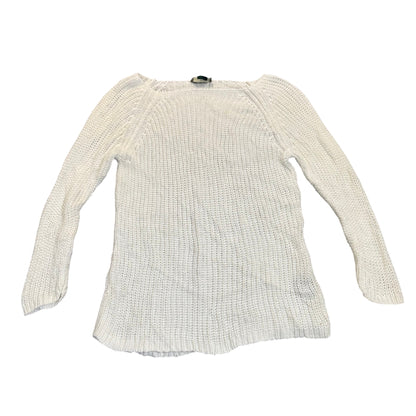 Lauren Jeans Co. Baumwoll-Zopfstrickpullover — Creme · XL – Vorderansicht