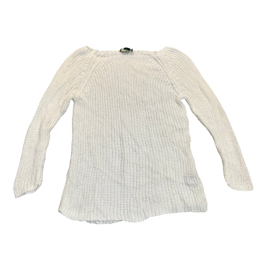 Lauren Jeans Co. Baumwoll-Zopfstrickpullover — Creme · XL – Vorderansicht