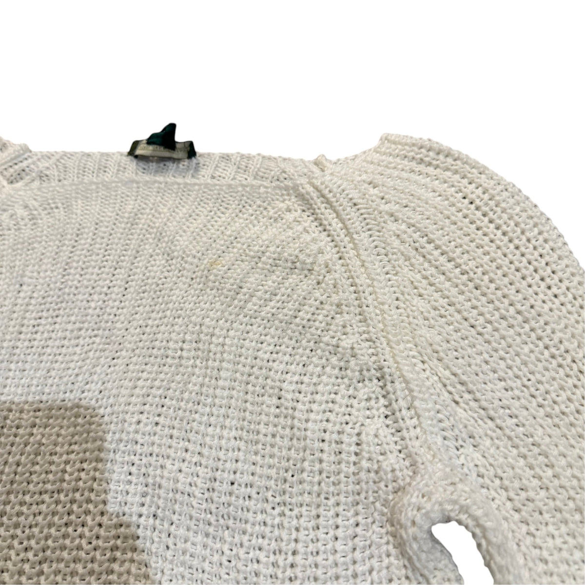 Lauren Jeans Co. Baumwoll-Zopfstrickpullover — Creme · XL – Detailansicht