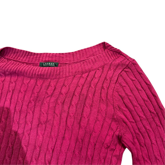 Lauren Ralph Lauren Strukturstrickpullover — Pink · XL – Detailansicht
