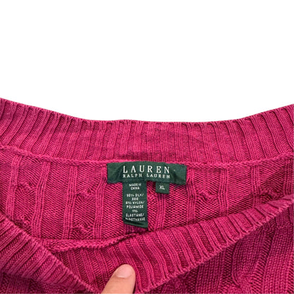 Lauren Ralph Lauren Strukturstrickpullover — Pink · XL – Etikett/Detail