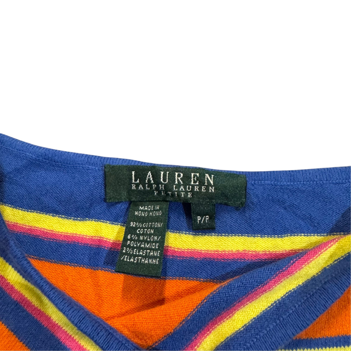 Lauren Ralph Lauren Petite gestreiftes Stricktop — Mehrfarbig · P/F (ungeklärt) – Etikett/Detail