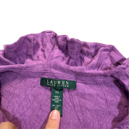 Lauren Ralph Lauren Rüschen-Rollkragenpullover — Lila · XS – Etikett/Detail