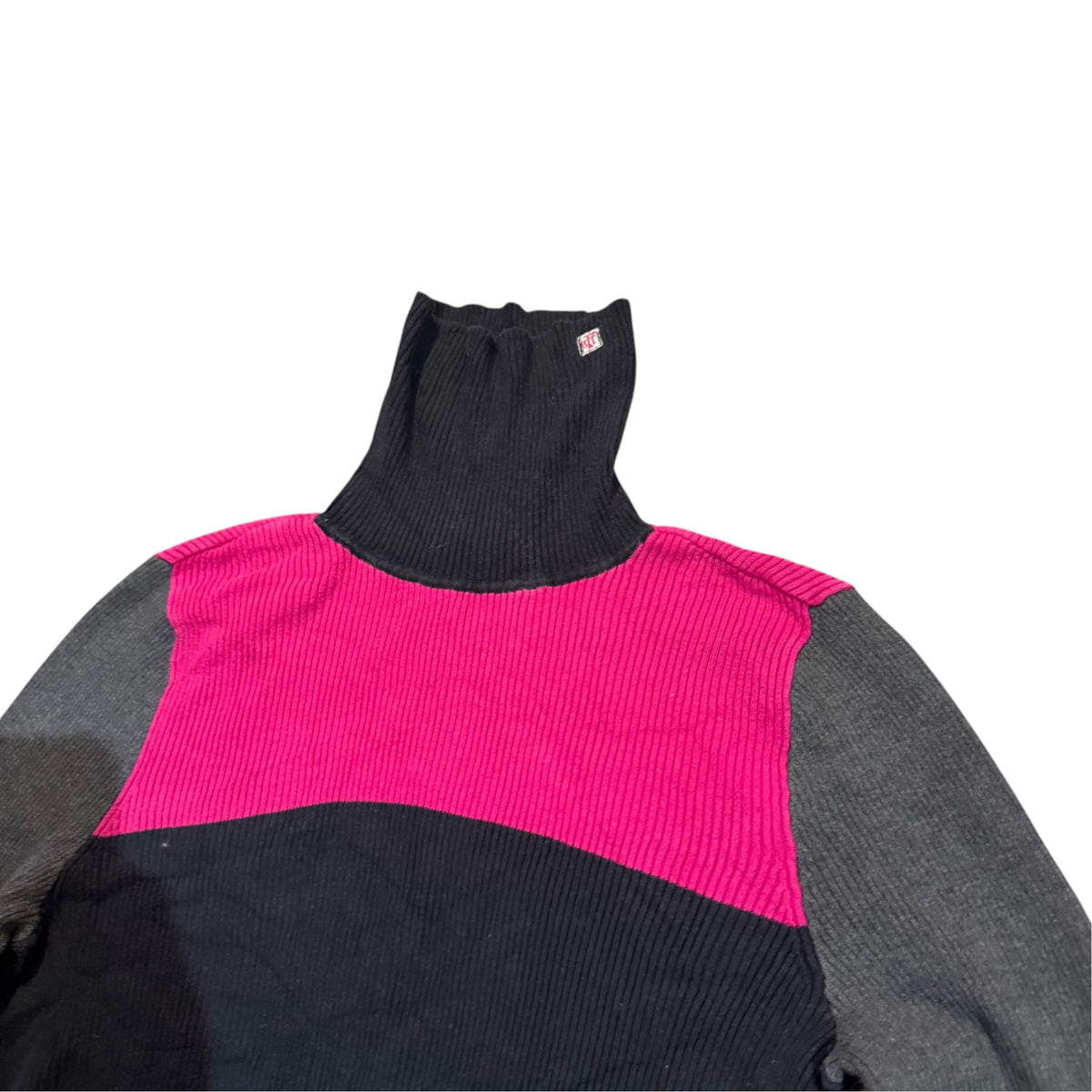 Lauren Ralph Lauren Colorblock-Strickpullover — Navy/Pink · XL – Detailansicht