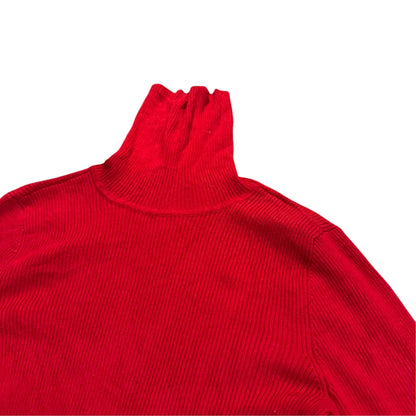Lauren Ralph Lauren Strickpullover mit hohem Kragen — Rot · S – Detailansicht