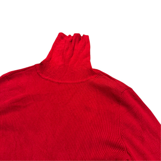 Lauren Ralph Lauren Strickpullover mit hohem Kragen — Rot · S – Detailansicht