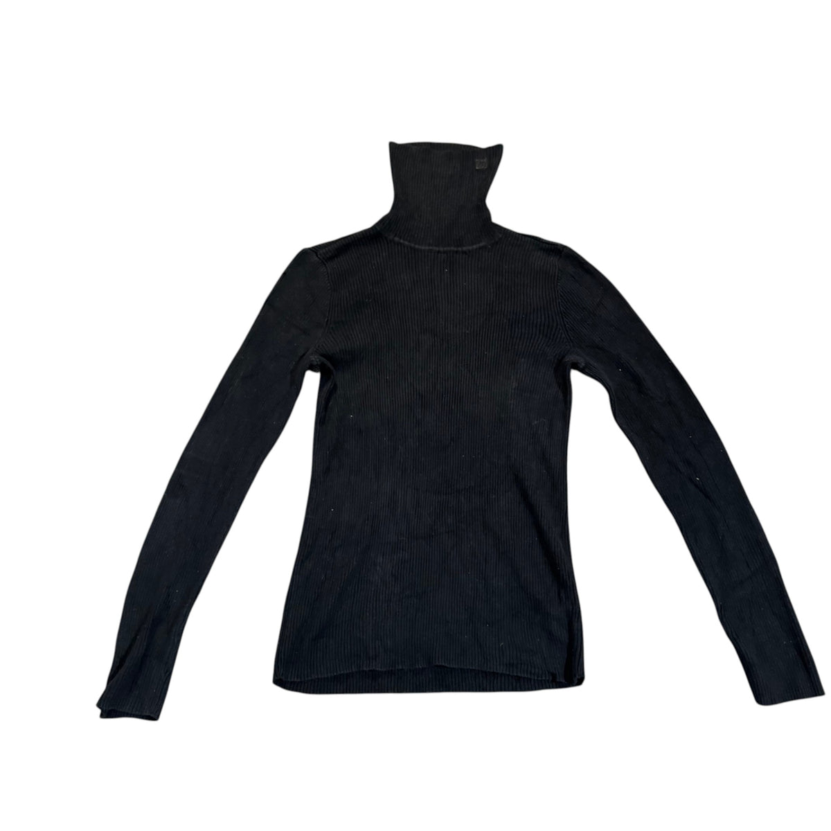 Lauren Ralph Lauren Rippstrickpullover mit hohem Kragen — Navy · M – Vorderansicht