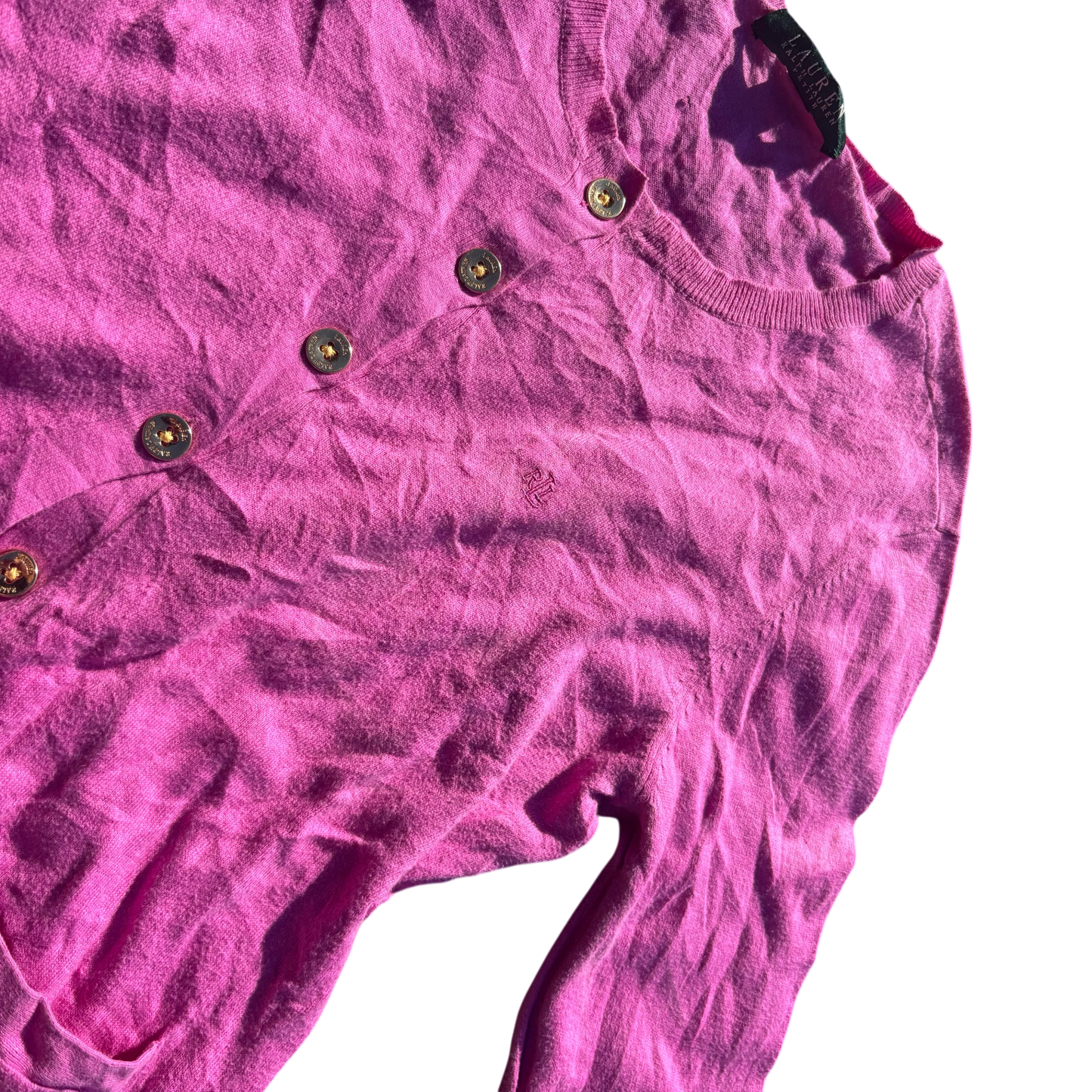 Lauren Ralph Lauren Classic Button Cardigan – Pink/Magenta · Größe unbekannt – Detailansicht