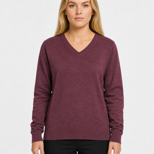 Old Navy Classic V-Neck – Bordeaux · XXL am Model