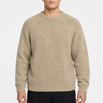 Old Navy Raglan Crewneck – Beige · M am Model