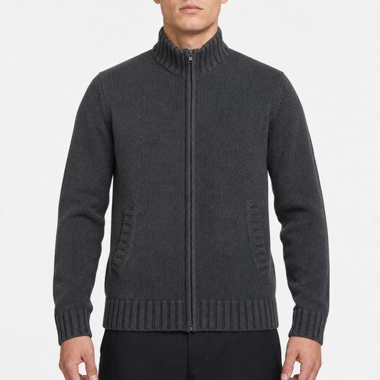 Gap Ribbed Full-Zip – Anthrazit · S am Model
